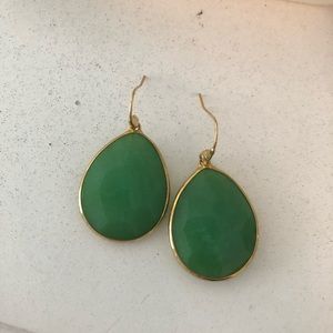 stella and dot jade drop earrings